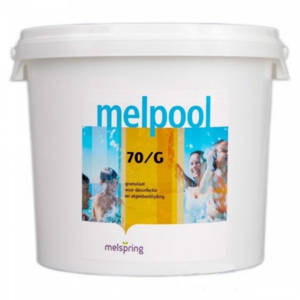 Melpool chloorgranulaat 70/G - 5 kg  MELPOOL70G5KG